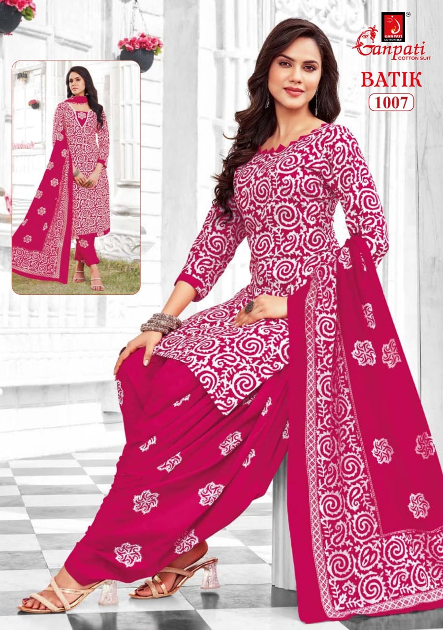 Ganpati Batik Vol-10 Wholesale Readymade Cotton Printed Dress Material