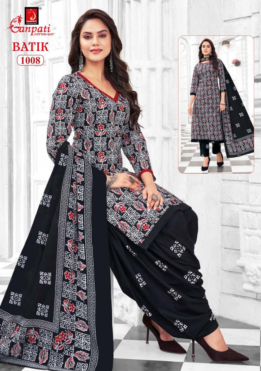 Ganpati Batik Vol-10 Wholesale Readymade Cotton Printed Dress Material