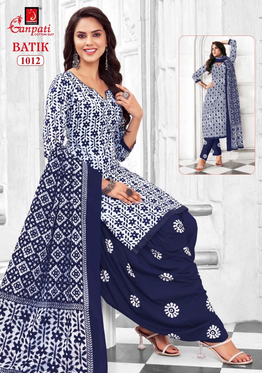 Ganpati Batik Vol-10 Wholesale Readymade Cotton Printed Dress Material