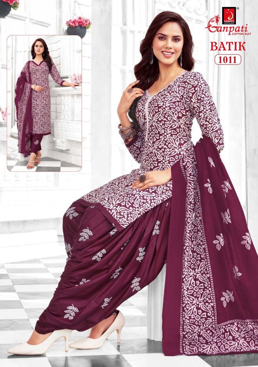 Ganpati Batik Vol-10 Wholesale Readymade Cotton Printed Dress Material