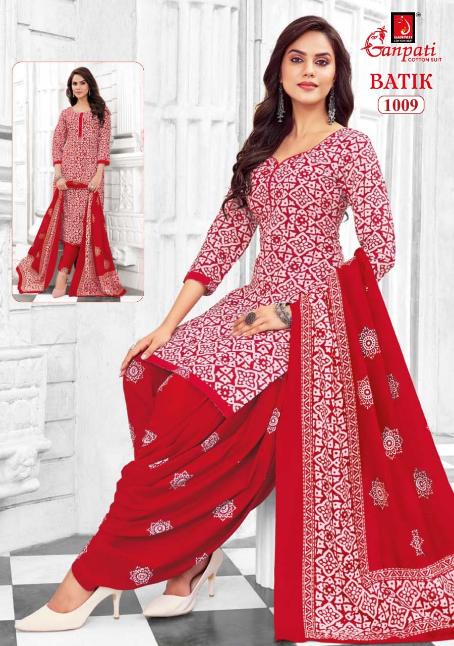 Ganpati Batik Vol-10 Wholesale Readymade Cotton Printed Dress Material