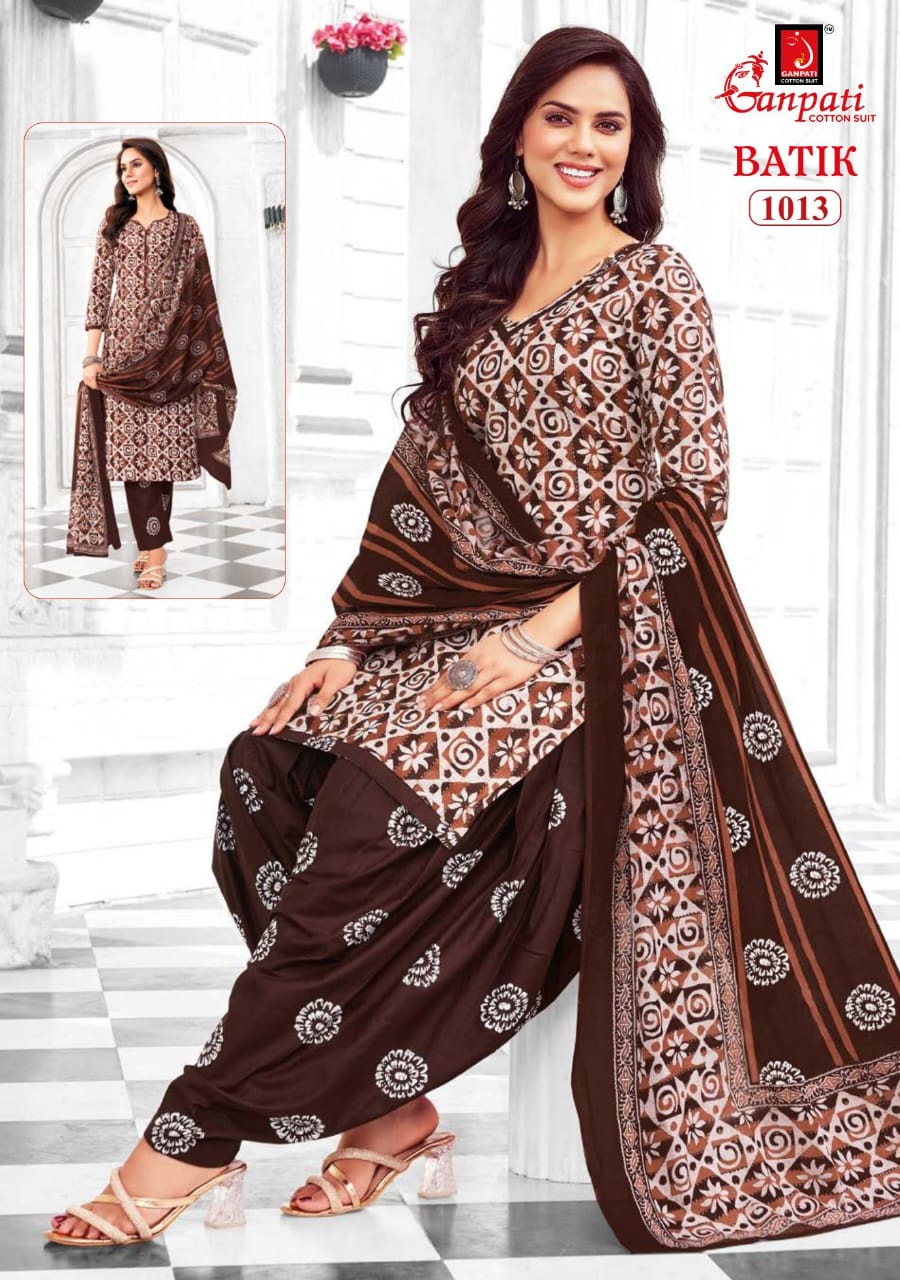 Ganpati Batik Vol-10 Wholesale Readymade Cotton Printed Dress Material