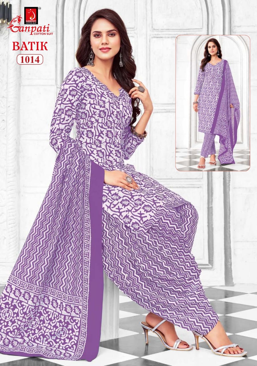 Ganpati Batik Vol-10 Wholesale Readymade Cotton Printed Dress Material