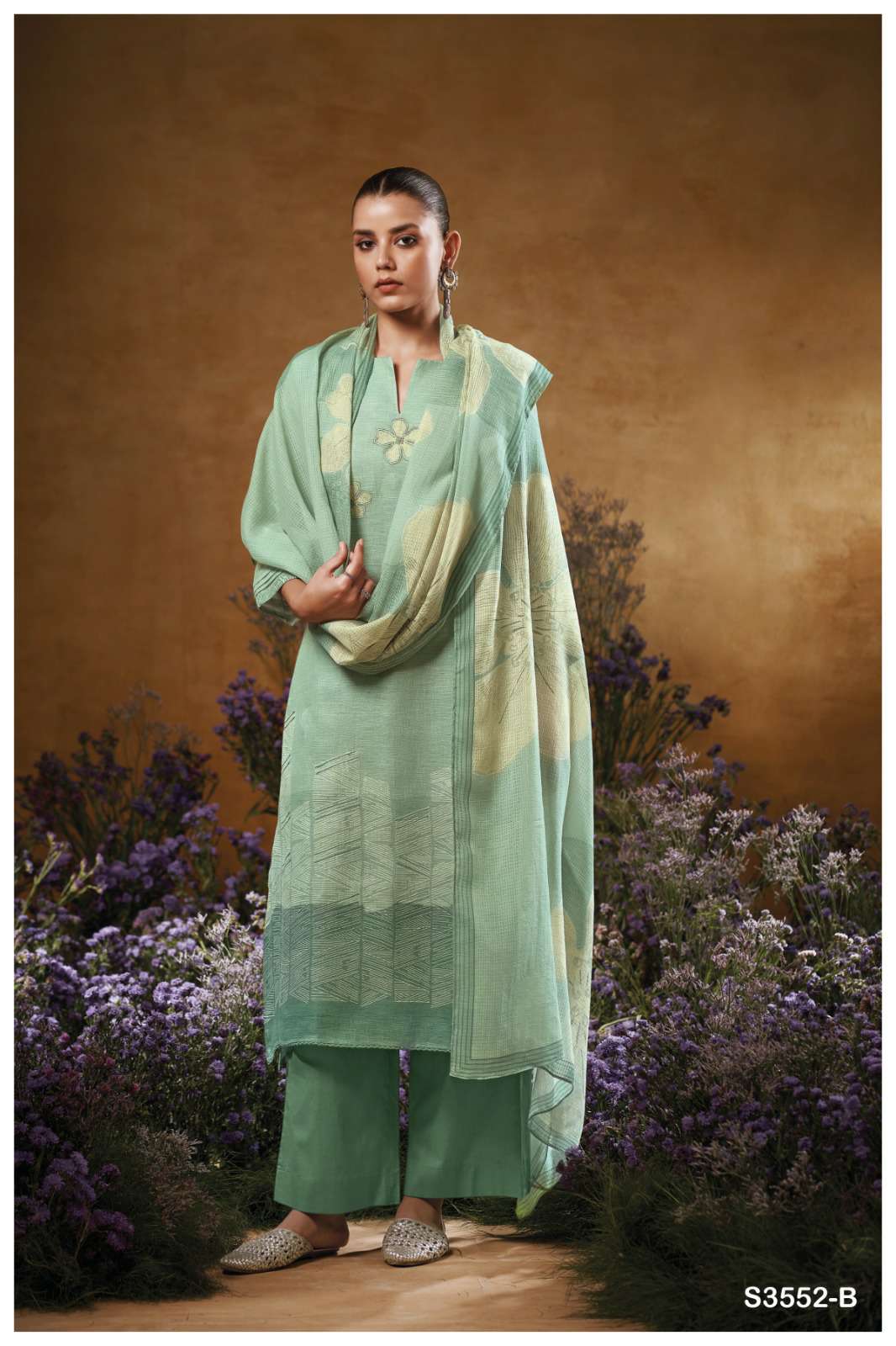 GANGA PRESENT KAIYA S3552 WHOLESALE PREMIUM COTTON WITH EMBROIDERY SALWAR SUITS