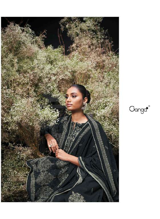GANGA LAUNCHING ENZI WHOLESALE PREMIUM COTTON PRINTED WITH EMBROIDERY DRESS