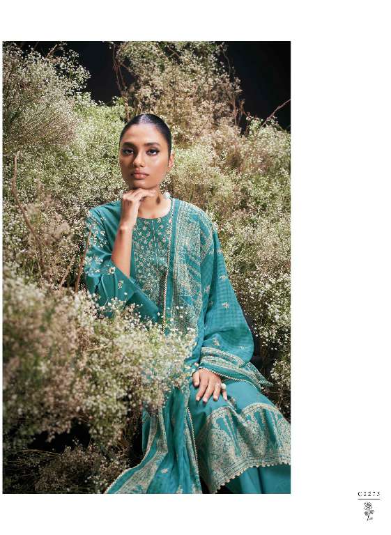 GANGA LAUNCHING ENZI WHOLESALE PREMIUM COTTON PRINTED WITH EMBROIDERY DRESS