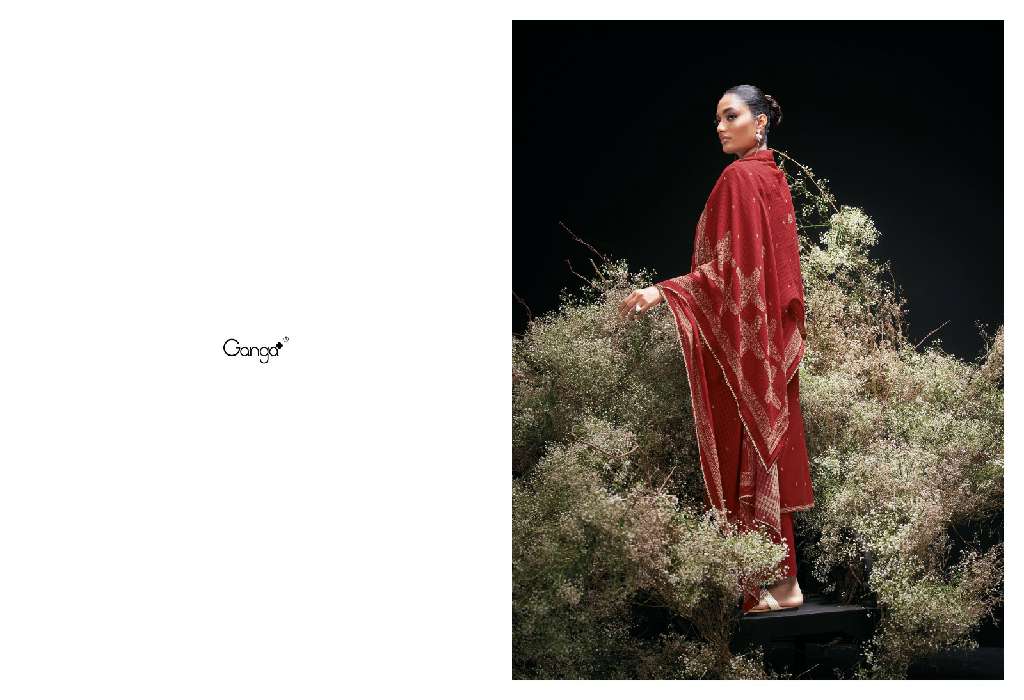 GANGA LAUNCHING ENZI WHOLESALE PREMIUM COTTON PRINTED WITH EMBROIDERY DRESS