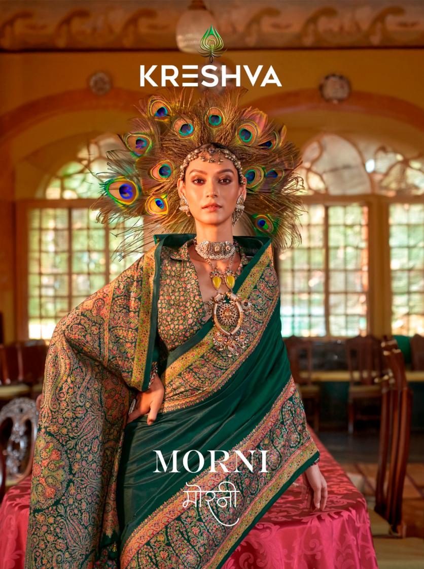 KRESHVA MORNI SILK 806-811 SERIES TRADITIONAL SAREES PERFECT FOR FESTIVALS