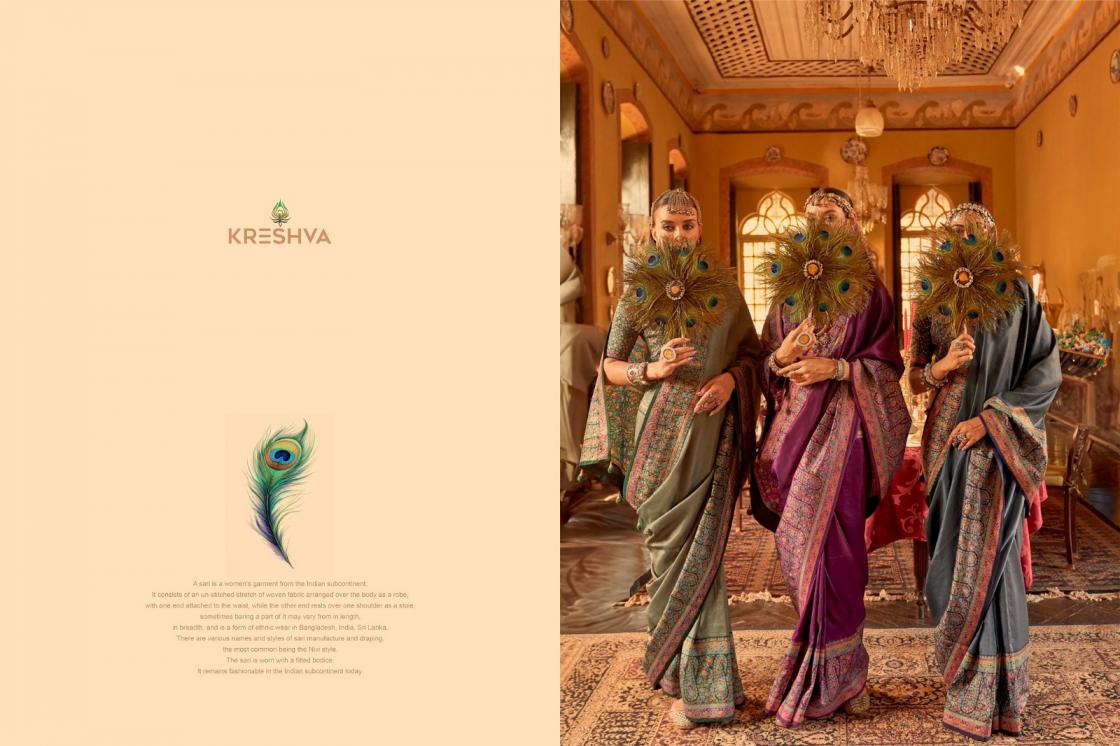 KRESHVA MORNI SILK 806-811 SERIES TRADITIONAL SAREES PERFECT FOR FESTIVALS