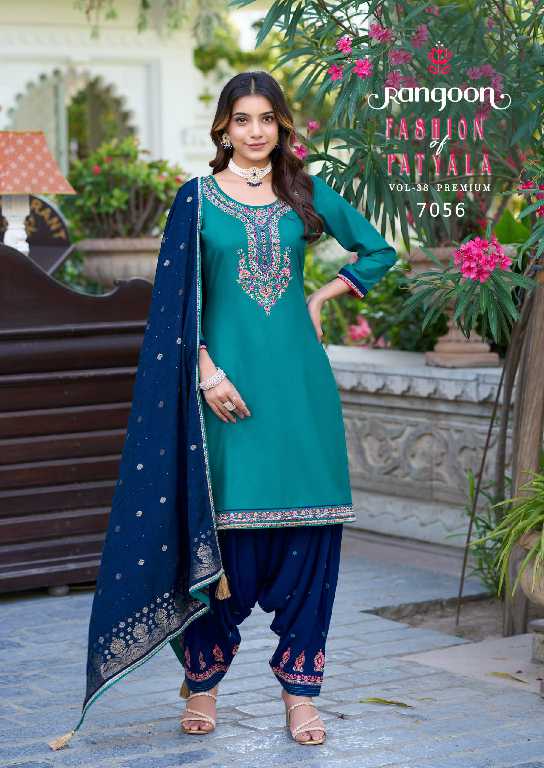 fashion of patiyala vol 38 by rangoon readymade jam silk patiyala suit design 2025