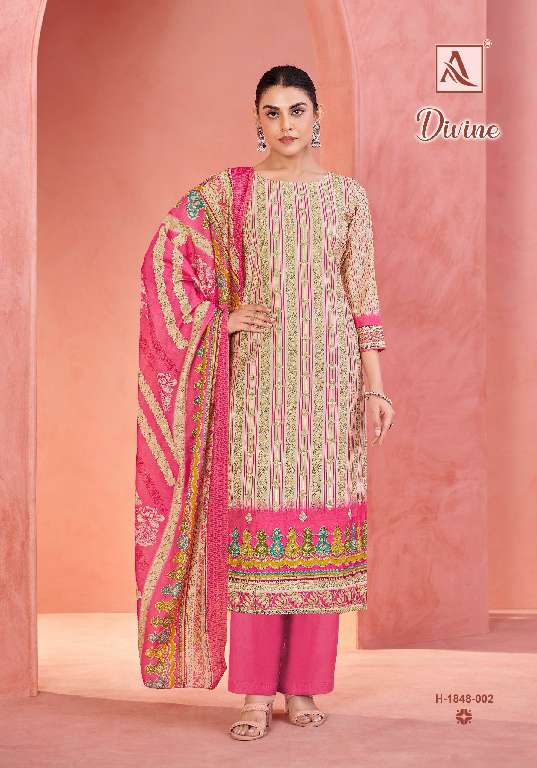 ALOK SUITS PRESENT DIVINE WHOLESALE INDIAN STYLE DESIGNER SUITS