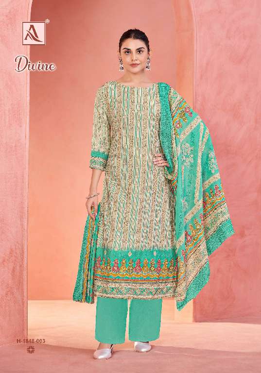 ALOK SUITS PRESENT DIVINE WHOLESALE INDIAN STYLE DESIGNER SUITS