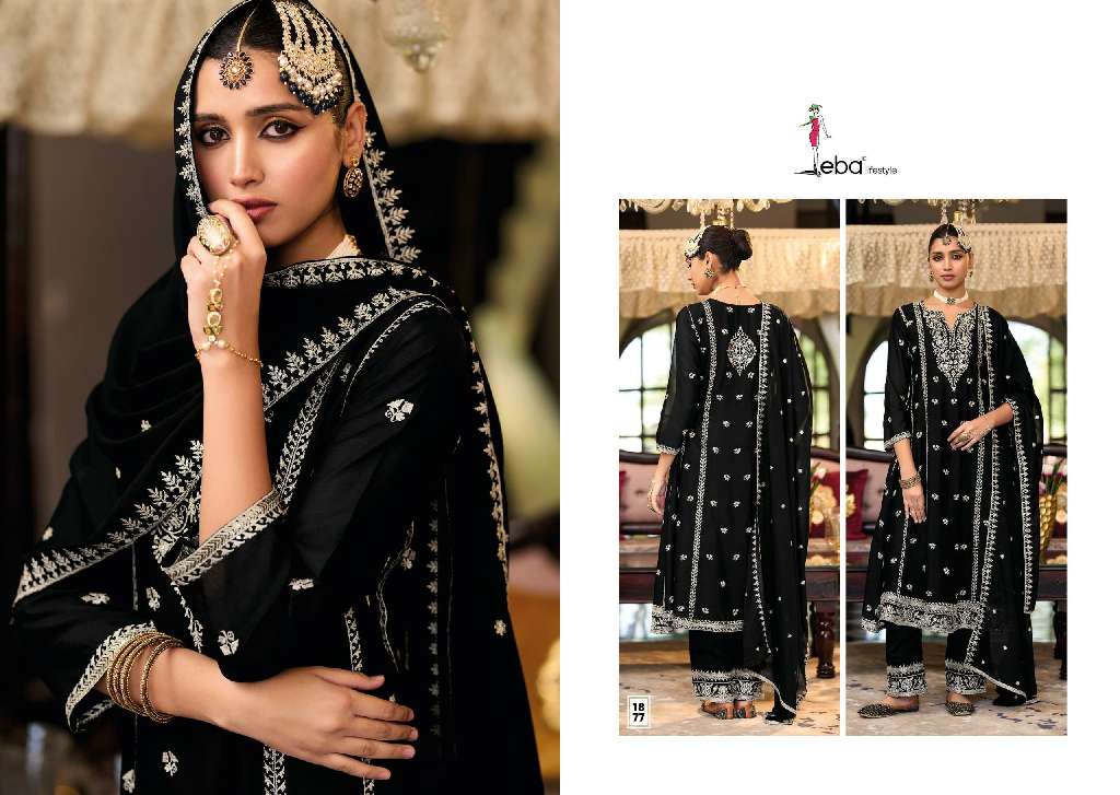EBA LIFESTYLE PRESENT SERENA WHOLESALE HEAVY CHINON WITH EMBROIDERY READMADE SUITS