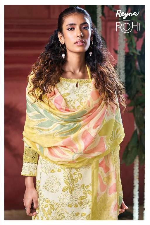 REYNA PRESENT ROHI WHOLESALE HEAVY COTTON WITH FANCY LACE PARTY WEAR DRESS