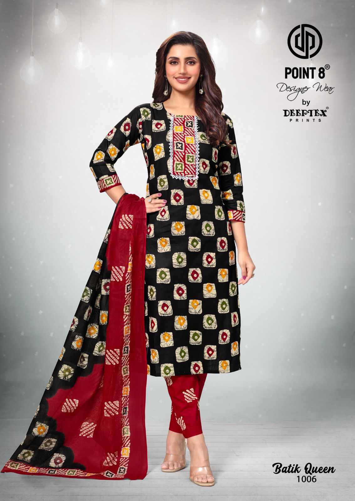 DEEPTEX BY POINT 8 BATIK QUEEN VOL-1 WHOLESALE PURE COTTON READYMADE SUITS