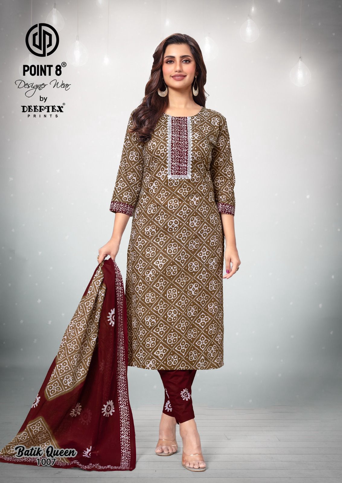 DEEPTEX BY POINT 8 BATIK QUEEN VOL-1 WHOLESALE PURE COTTON READYMADE SUITS