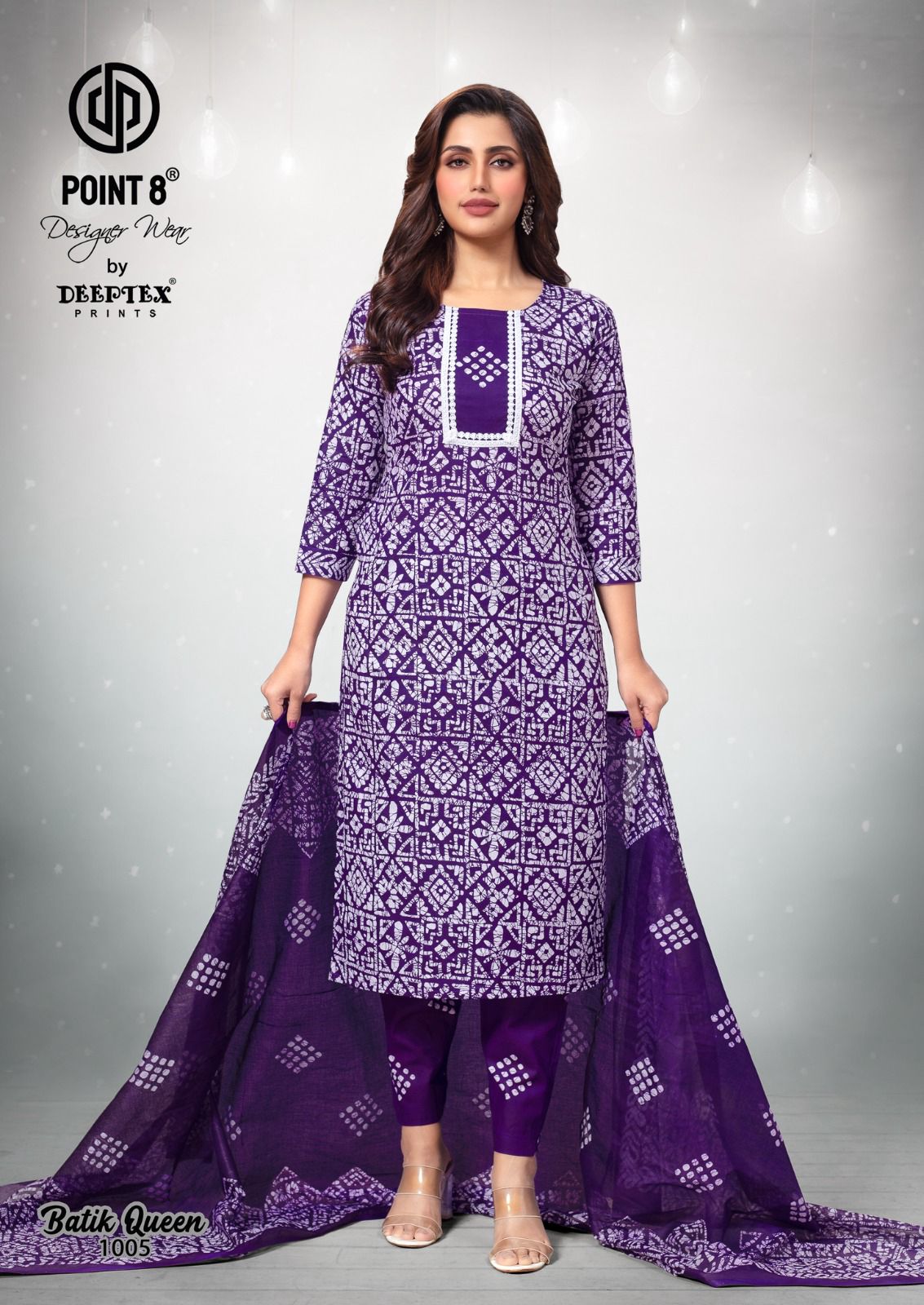 DEEPTEX BY POINT 8 BATIK QUEEN VOL-1 WHOLESALE PURE COTTON READYMADE SUITS