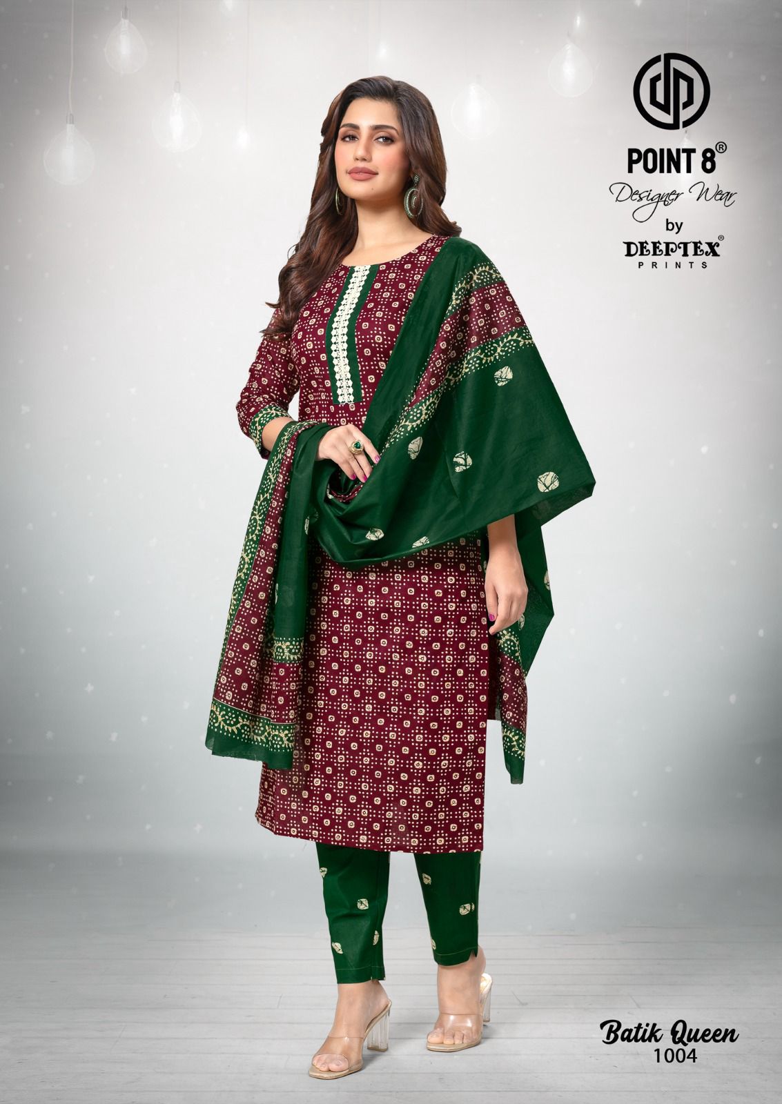 DEEPTEX BY POINT 8 BATIK QUEEN VOL-1 WHOLESALE PURE COTTON READYMADE SUITS