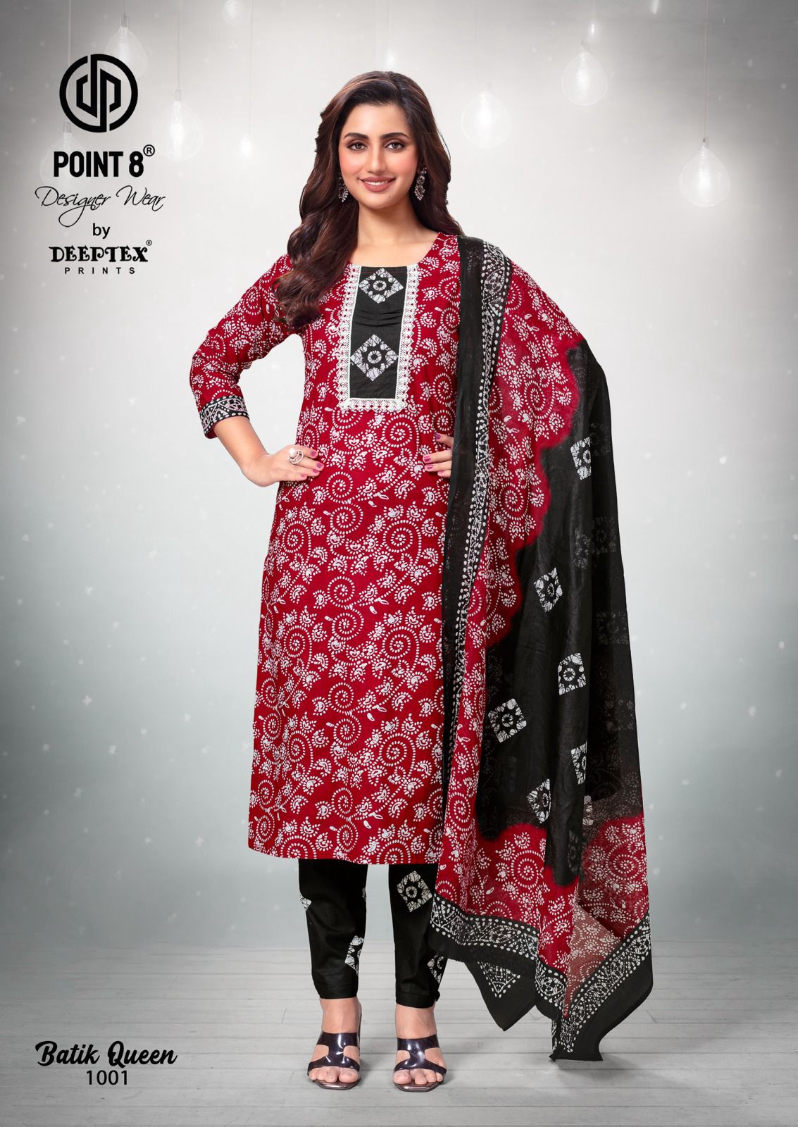 DEEPTEX BY POINT 8 BATIK QUEEN VOL-1 WHOLESALE PURE COTTON READYMADE SUITS