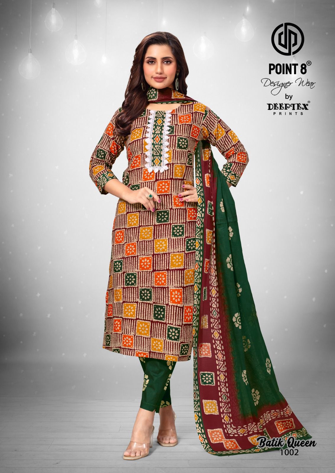 DEEPTEX BY POINT 8 BATIK QUEEN VOL-1 WHOLESALE PURE COTTON READYMADE SUITS