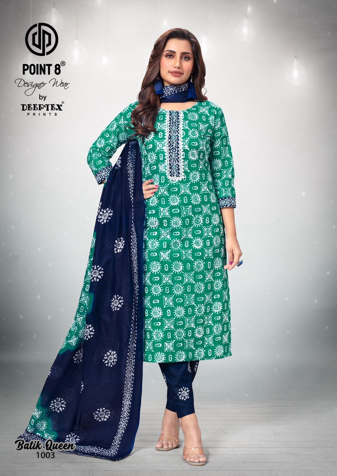 DEEPTEX BY POINT 8 BATIK QUEEN VOL-1 WHOLESALE PURE COTTON READYMADE SUITS