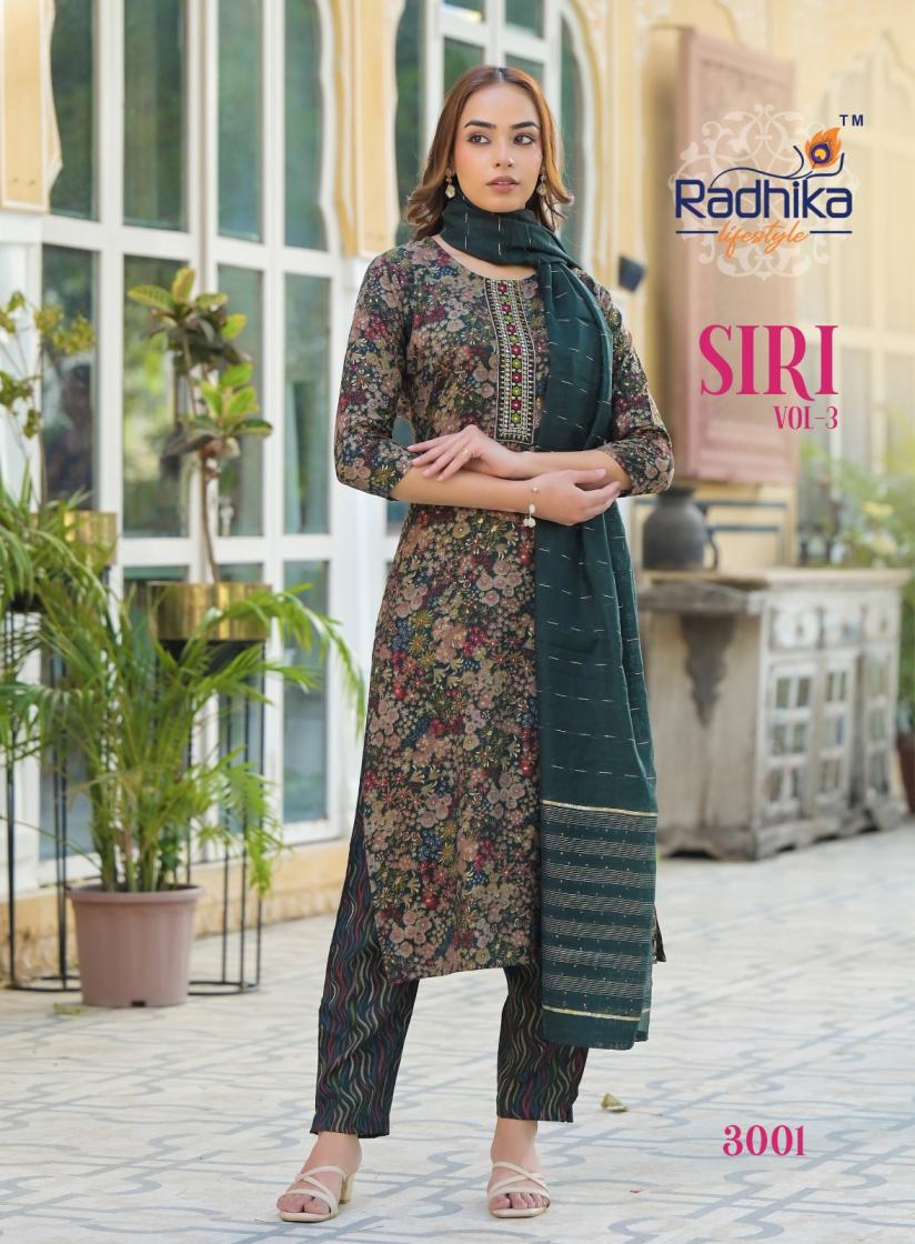 RADHIKA LIFESTYLE SIRI VOL 3 RAYON CAPSULE FULLY STITCH UNIQUE SALWAR KAMEEZ