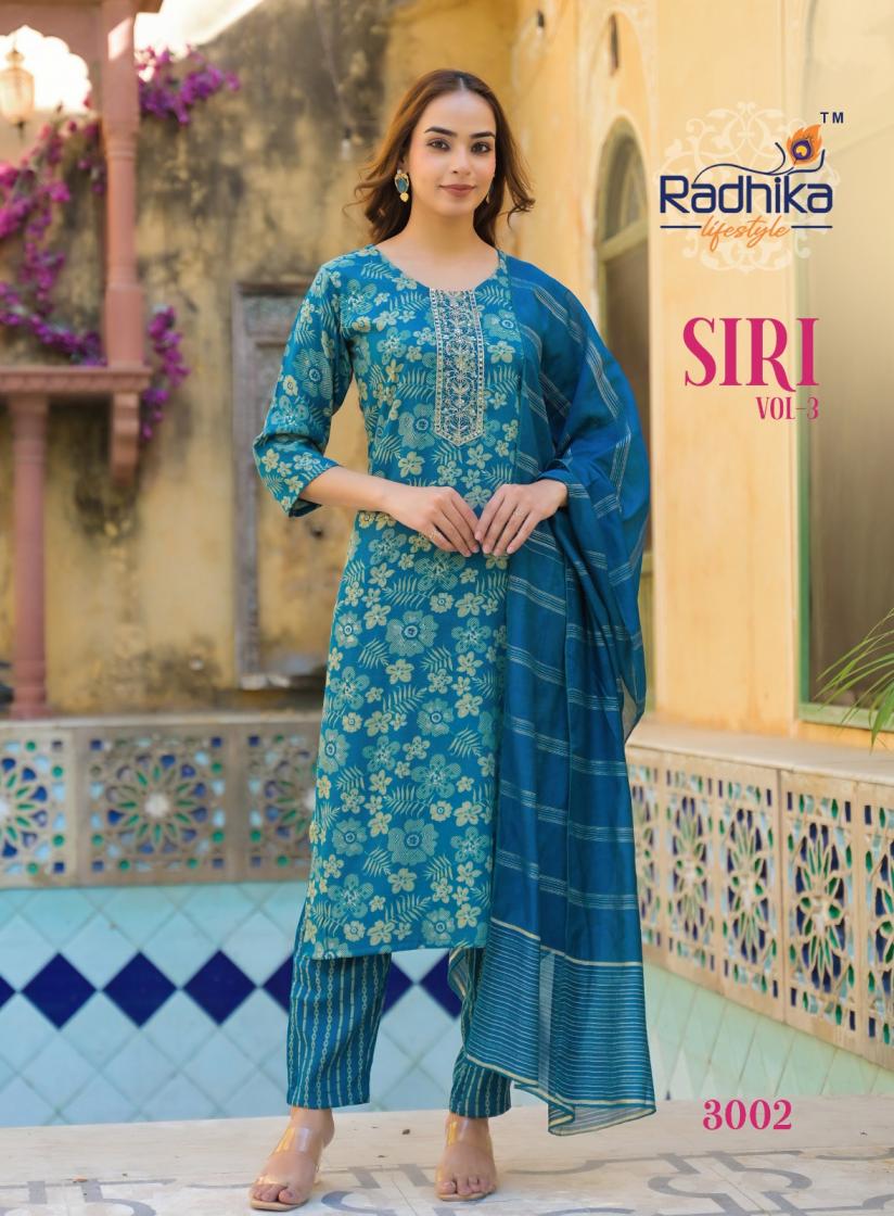 RADHIKA LIFESTYLE SIRI VOL 3 RAYON CAPSULE FULLY STITCH UNIQUE SALWAR KAMEEZ
