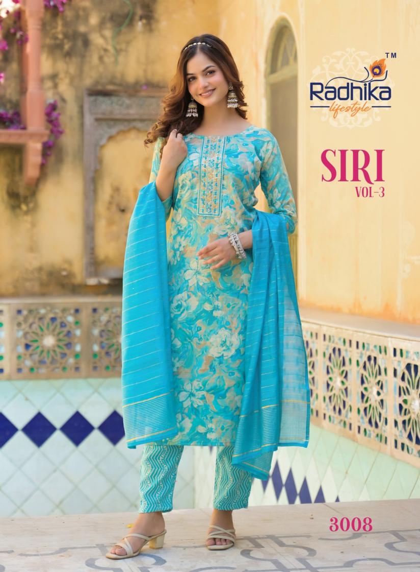 RADHIKA LIFESTYLE SIRI VOL 3 RAYON CAPSULE FULLY STITCH UNIQUE SALWAR KAMEEZ