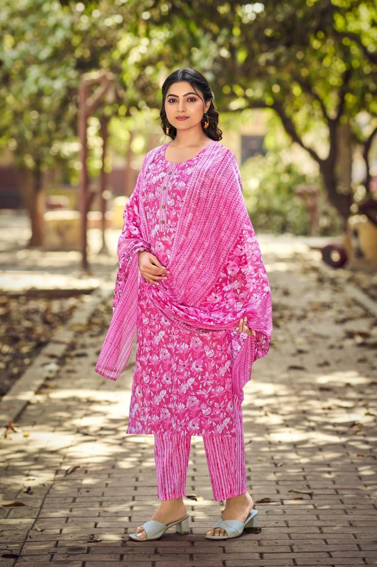 SUMMER FASHION VOL 9 BY TIPS AND TOPS COTTON READYMADE STYLISH 3PCS DRESS