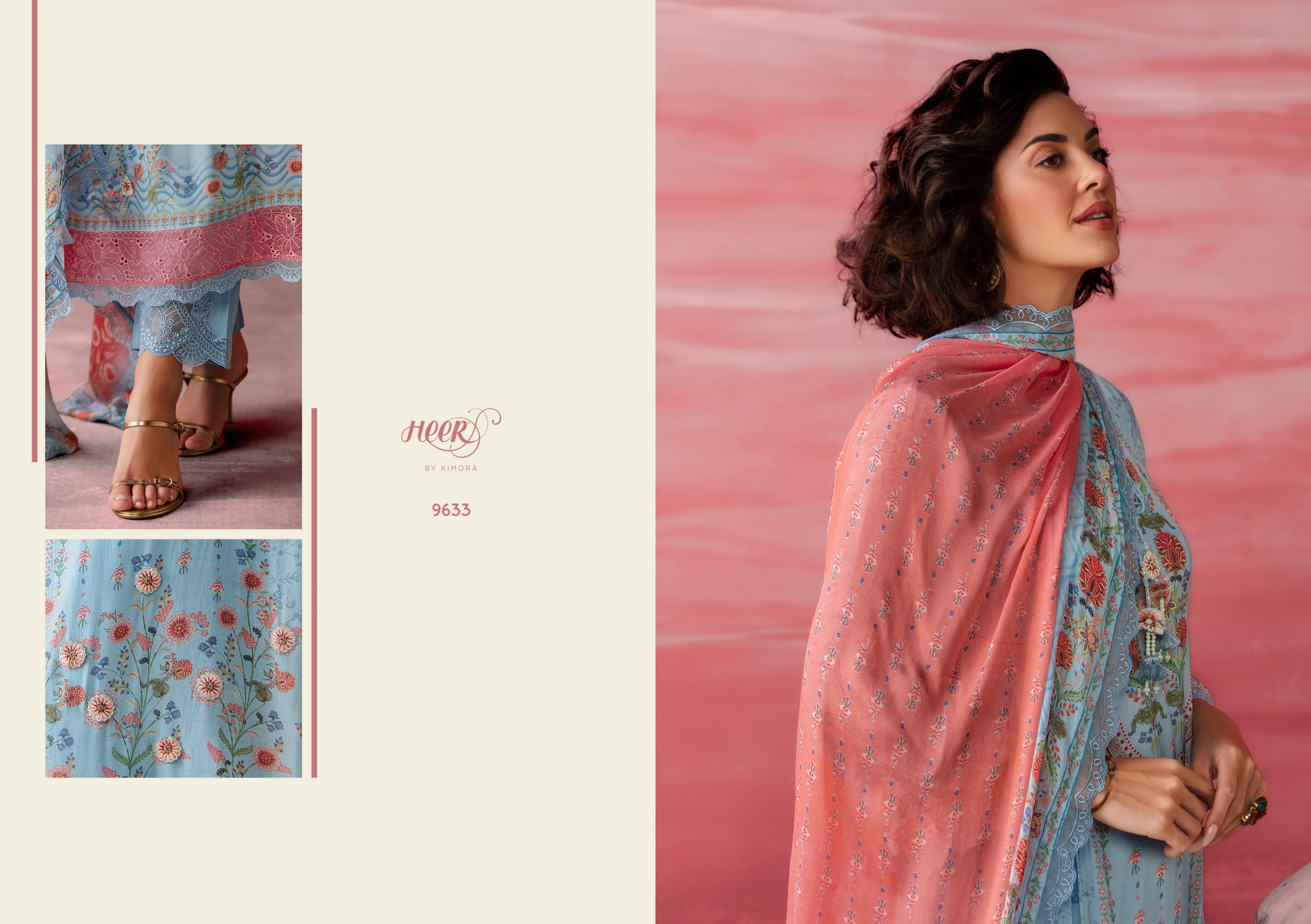 JIMMY VOL 207 BY HEER KIMORA MUSLIN SUMMER PRETTY LOOK UNSTITCH SUIT