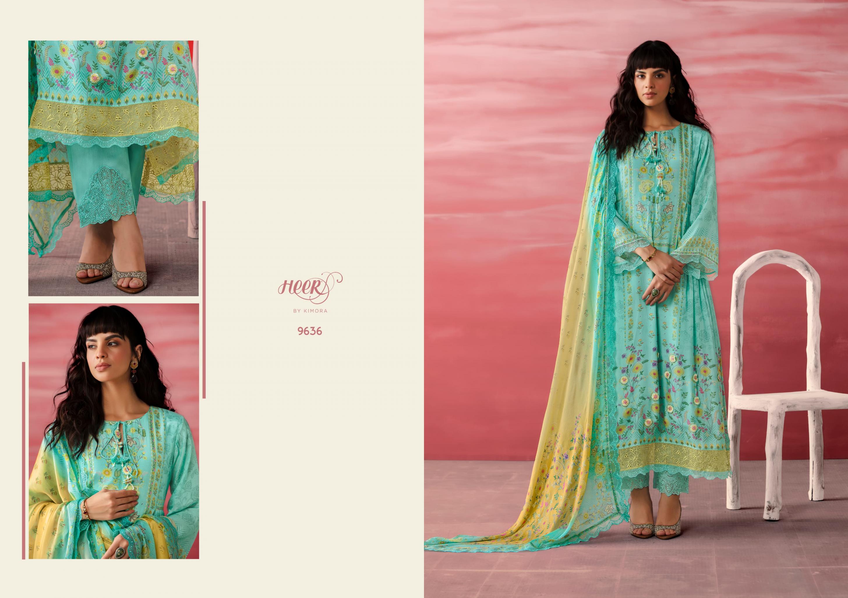 JIMMY VOL 207 BY HEER KIMORA MUSLIN SUMMER PRETTY LOOK UNSTITCH SUIT