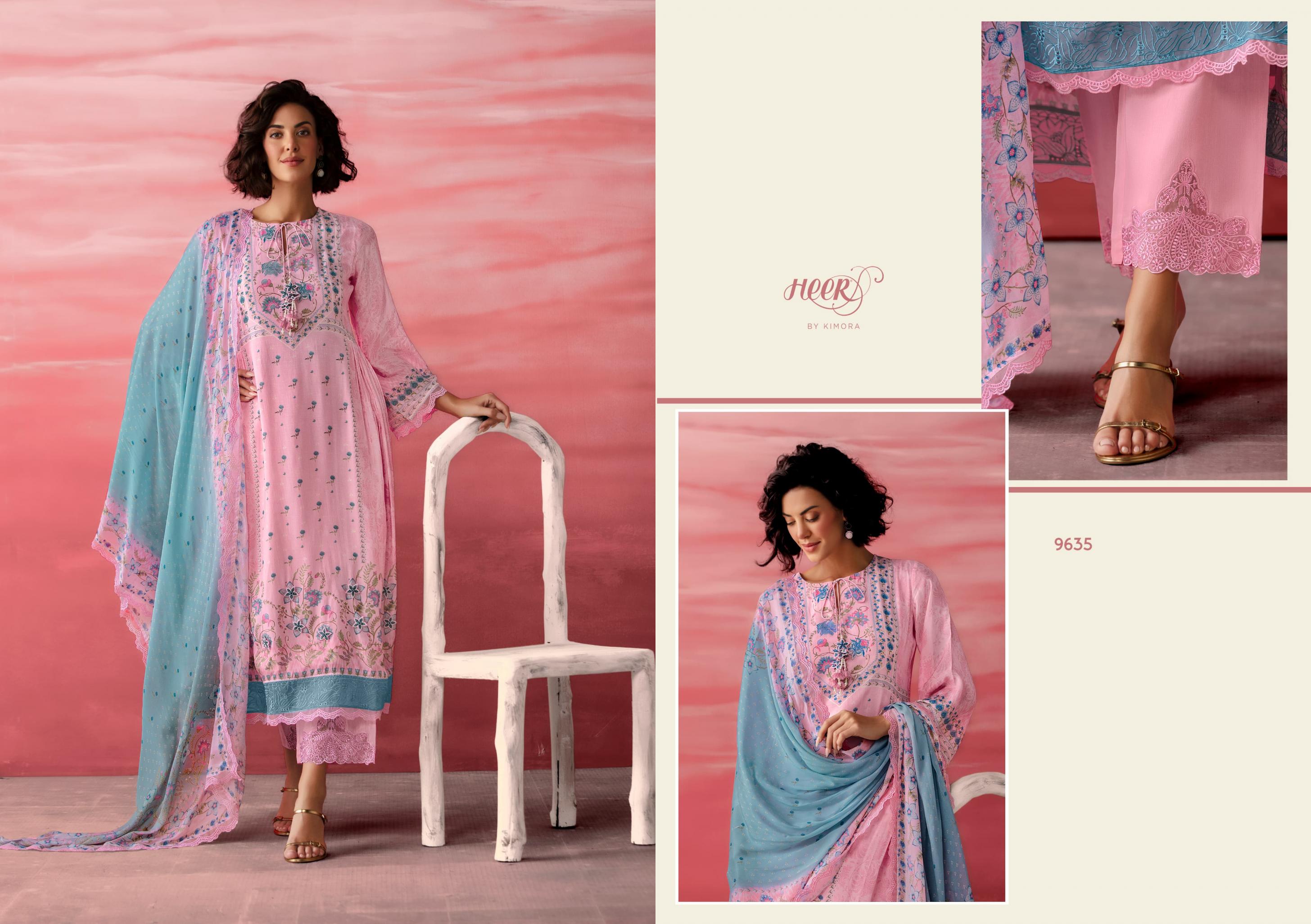 JIMMY VOL 207 BY HEER KIMORA MUSLIN SUMMER PRETTY LOOK UNSTITCH SUIT