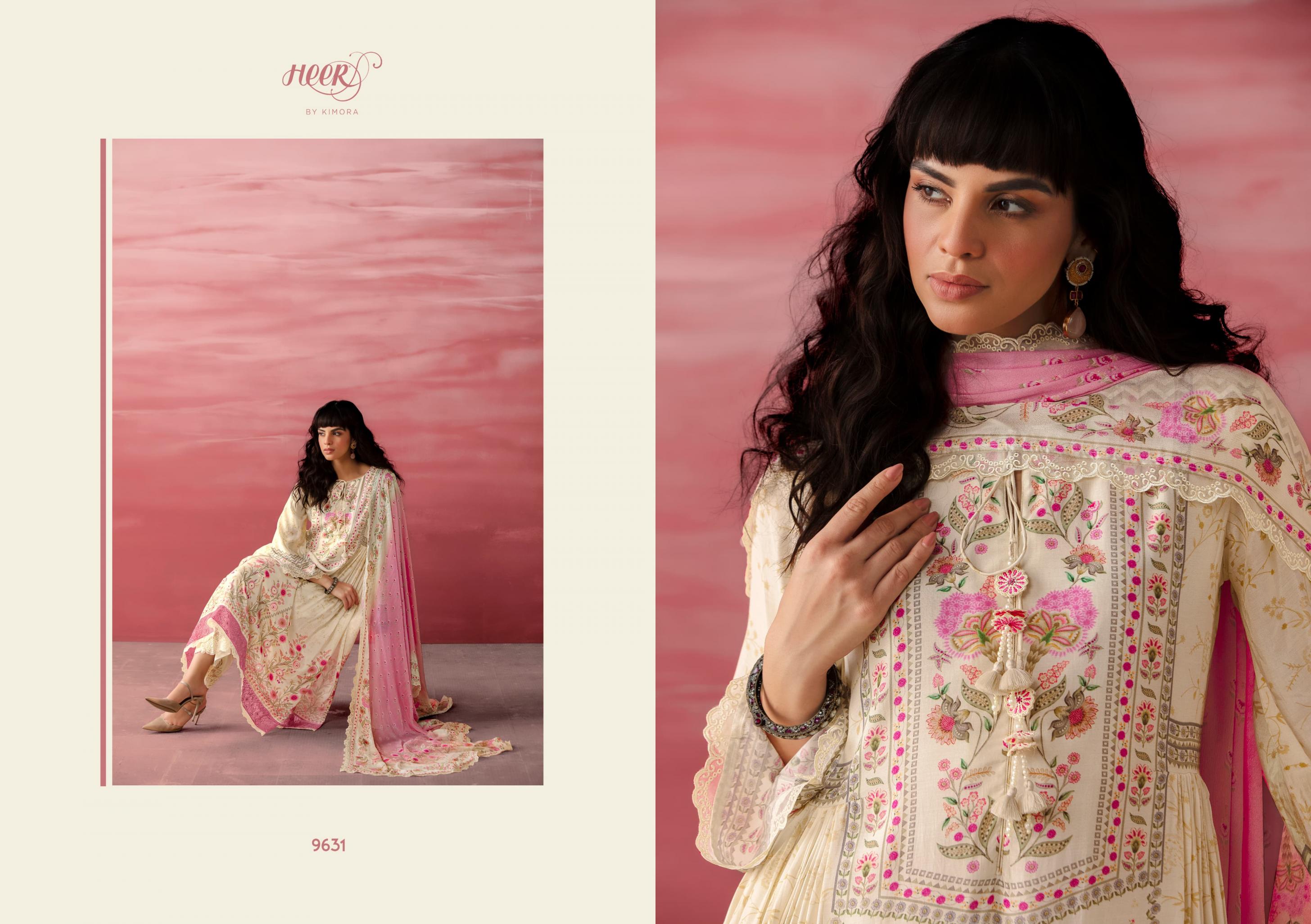 JIMMY VOL 207 BY HEER KIMORA MUSLIN SUMMER PRETTY LOOK UNSTITCH SUIT
