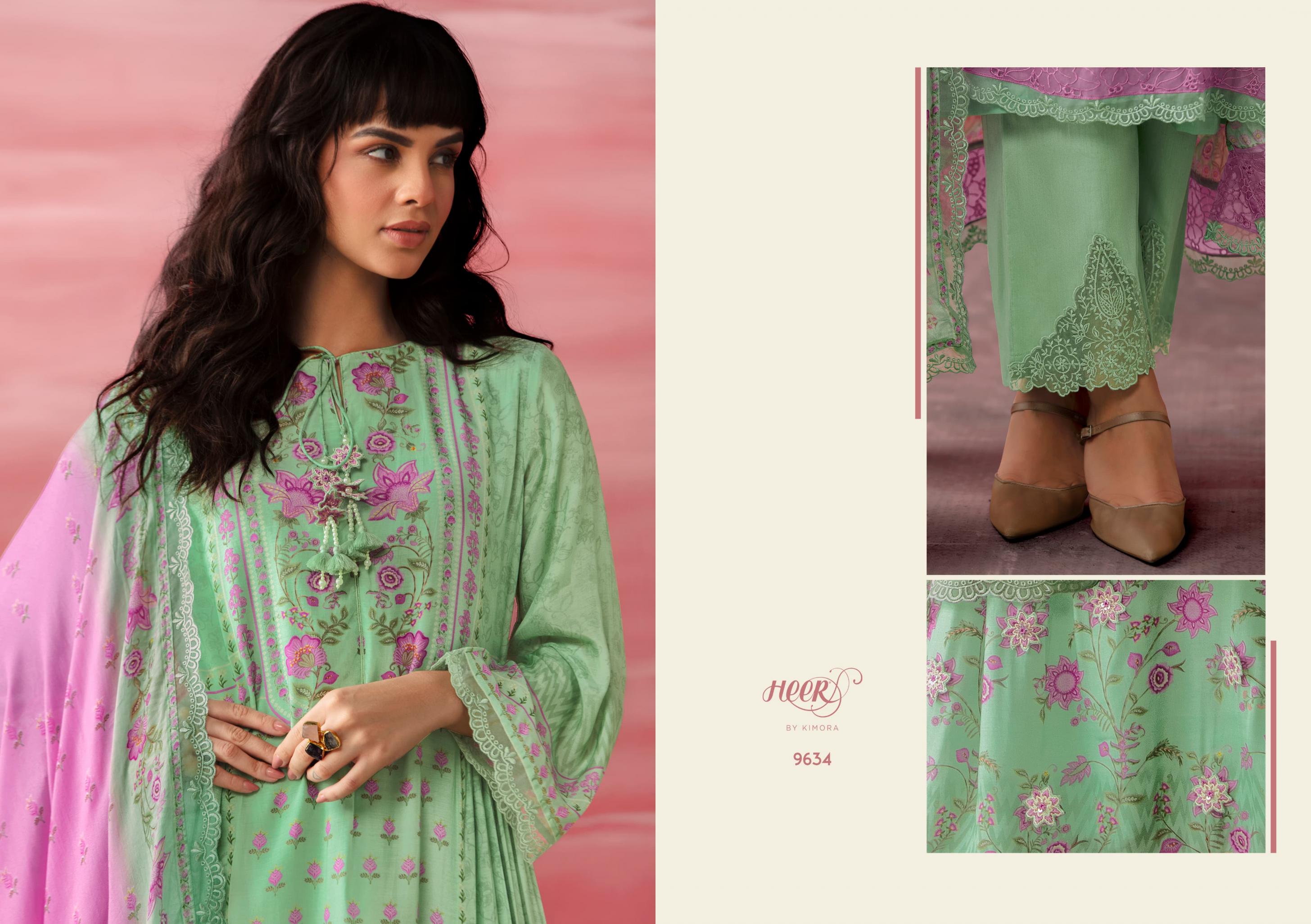 JIMMY VOL 207 BY HEER KIMORA MUSLIN SUMMER PRETTY LOOK UNSTITCH SUIT