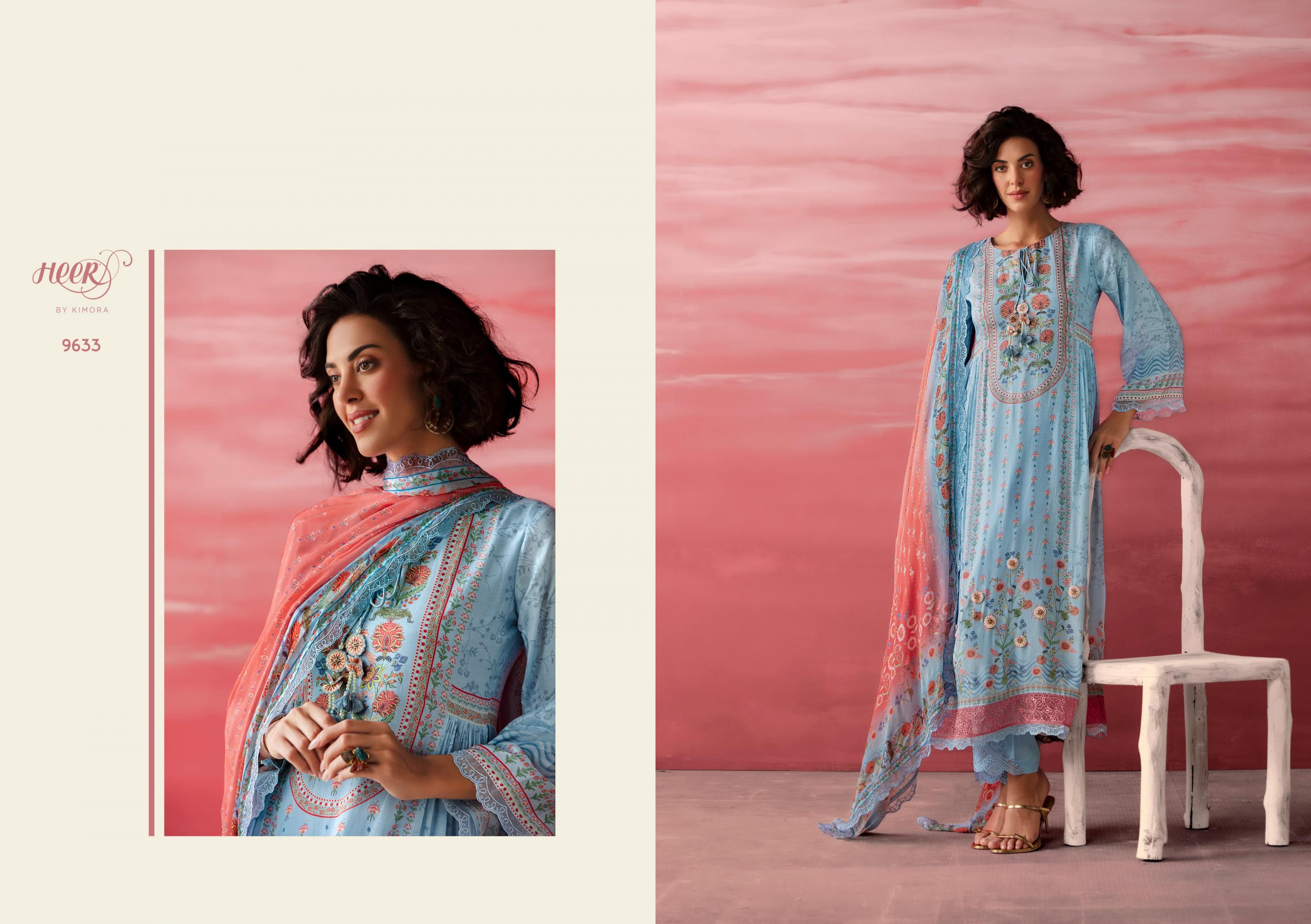 JIMMY VOL 207 BY HEER KIMORA MUSLIN SUMMER PRETTY LOOK UNSTITCH SUIT