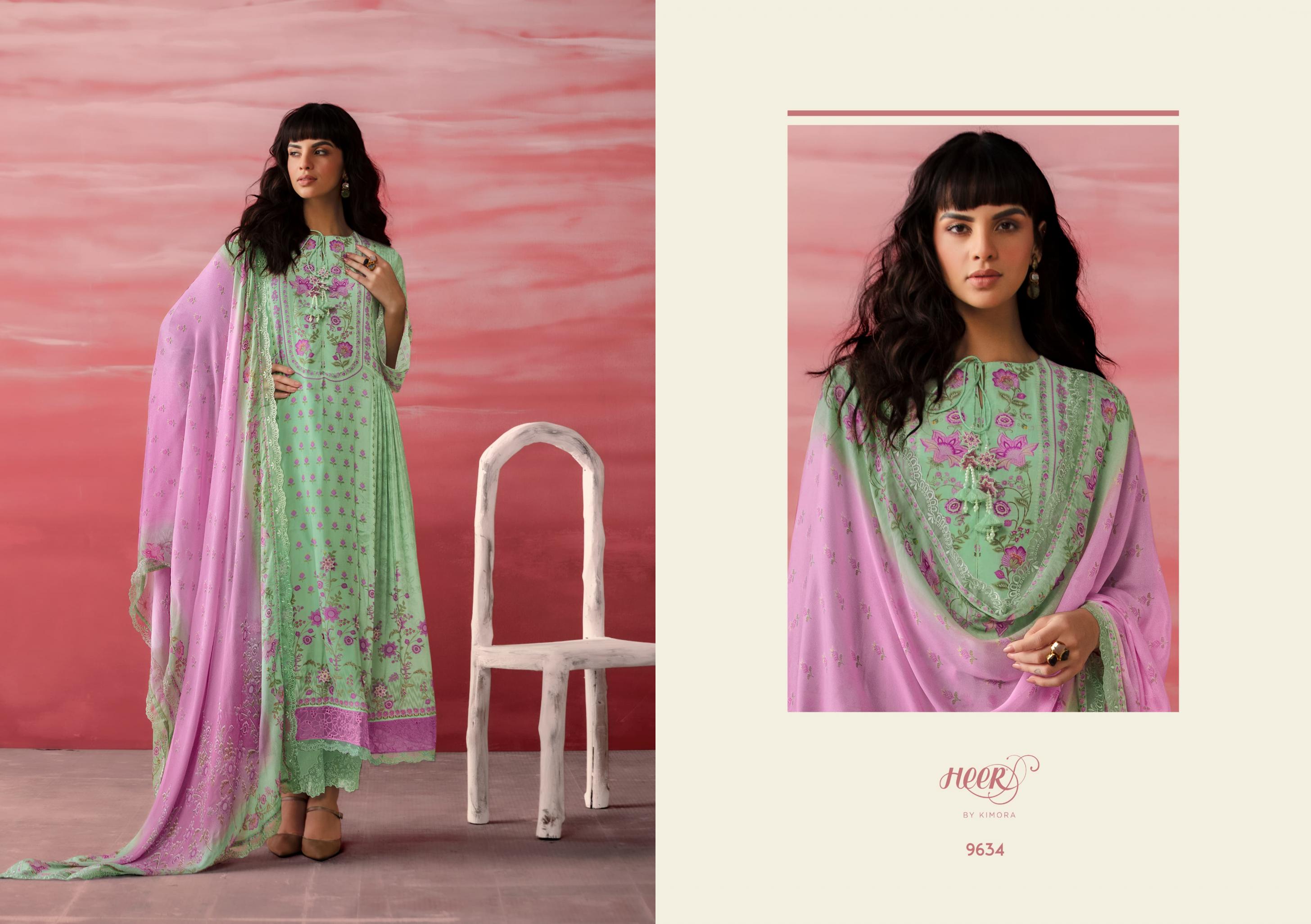 JIMMY VOL 207 BY HEER KIMORA MUSLIN SUMMER PRETTY LOOK UNSTITCH SUIT