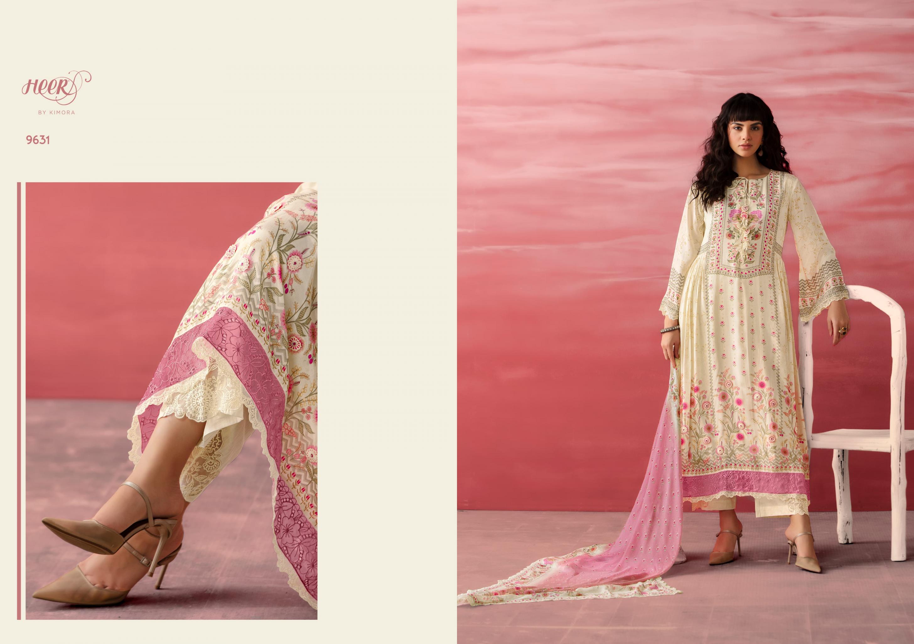 JIMMY VOL 207 BY HEER KIMORA MUSLIN SUMMER PRETTY LOOK UNSTITCH SUIT