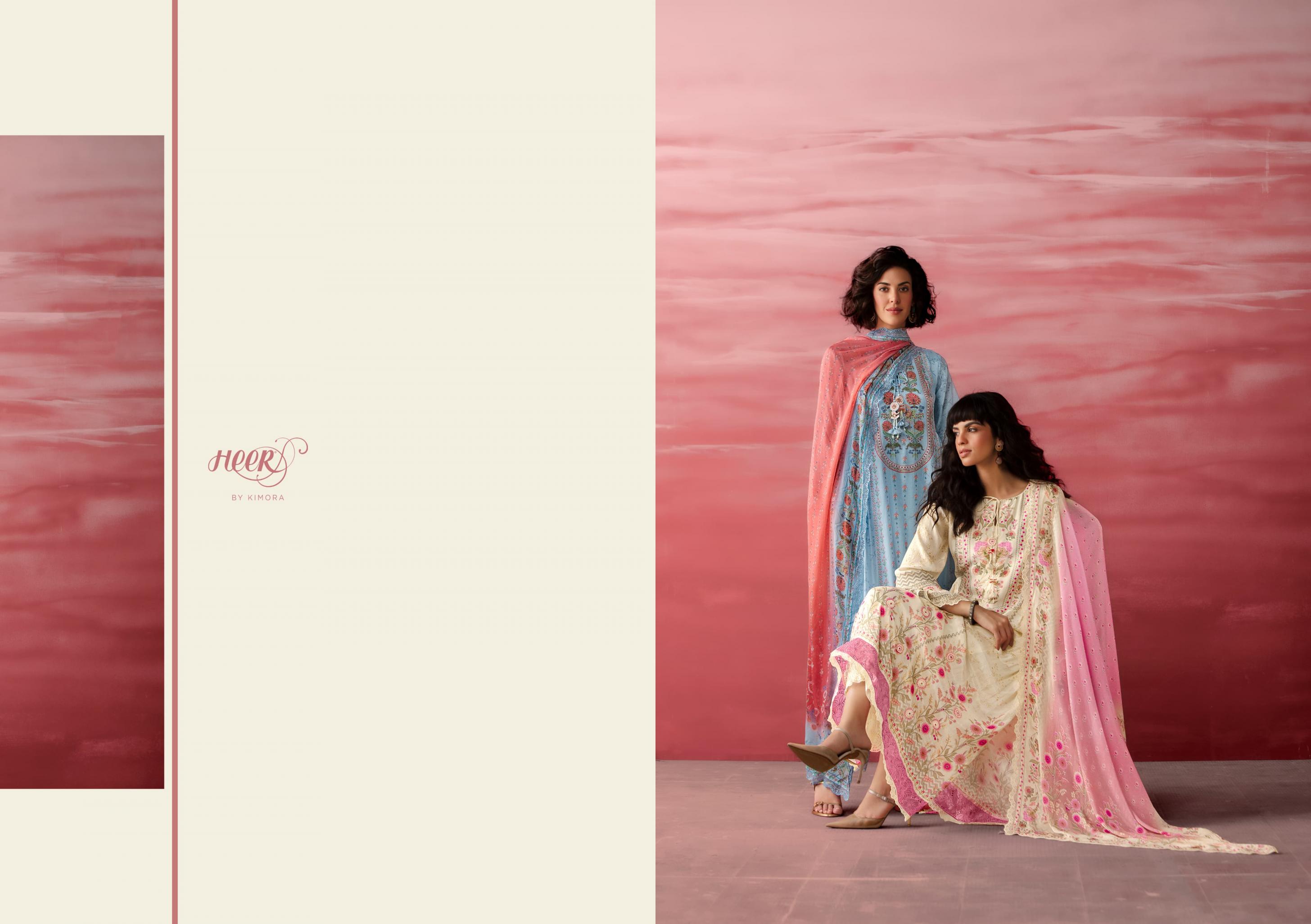 JIMMY VOL 207 BY HEER KIMORA MUSLIN SUMMER PRETTY LOOK UNSTITCH SUIT