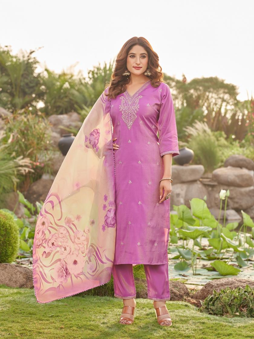 AANCHI ALISHA ROMAN SHIMMER READYMADE ELEGANCE SALWAR KAMEEZ