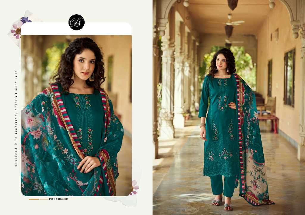 belliza zarqash vol 5 jam cotton unstitched suits