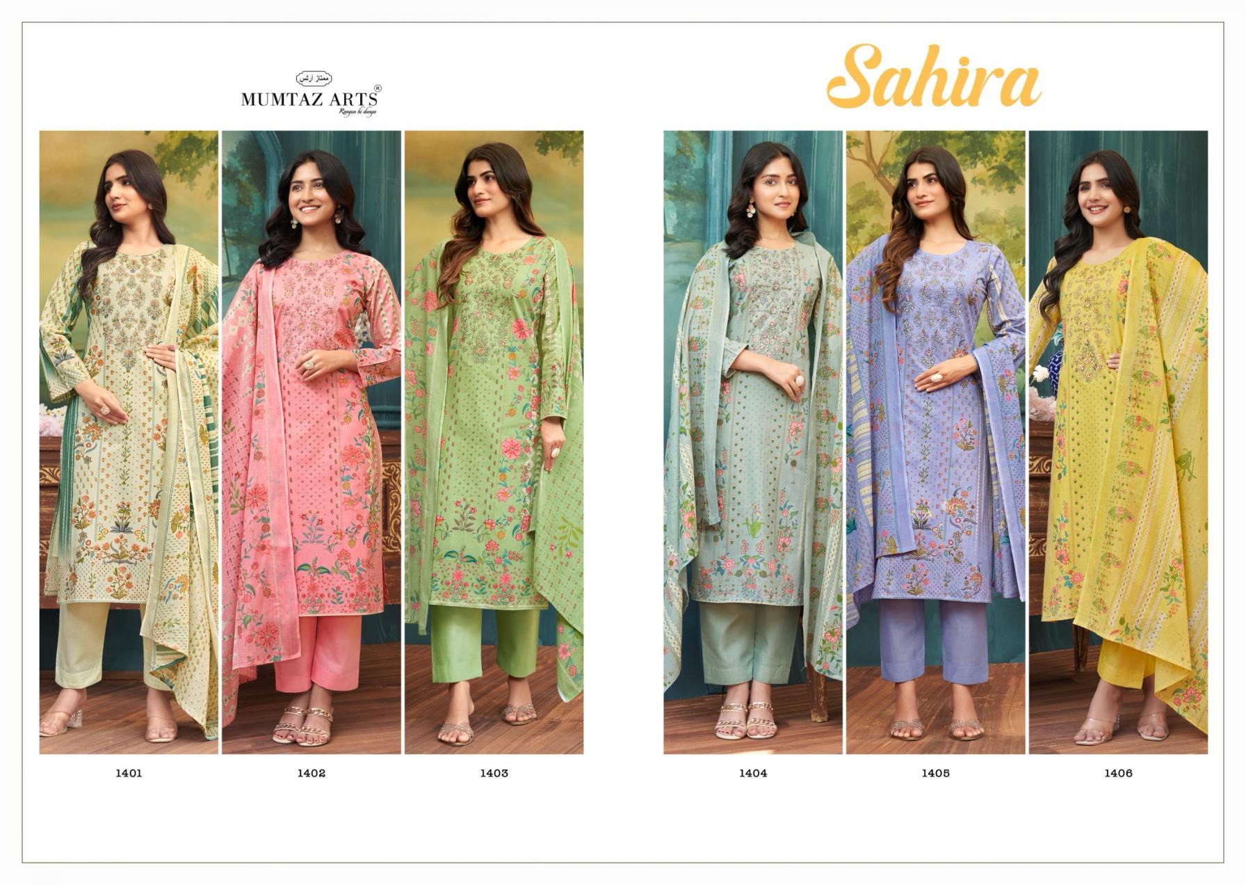 SAHIRA BY MUMTAZ ARTS KARACHI LAWN GORGEOUS LOOK UNSTITCH SUIT