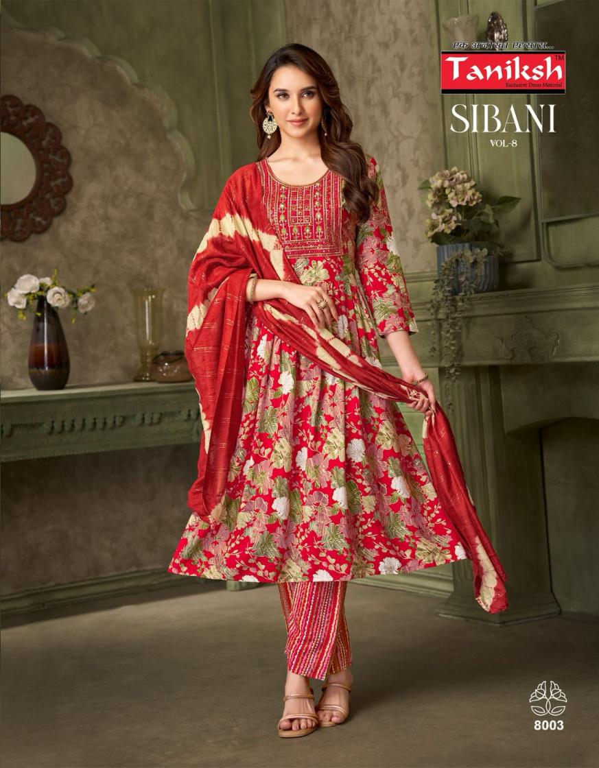 SIBANI VOL 8 BY TANIKSH RAYON FULL STITCH ELEGANT STYLE SUIT FOR LADIES