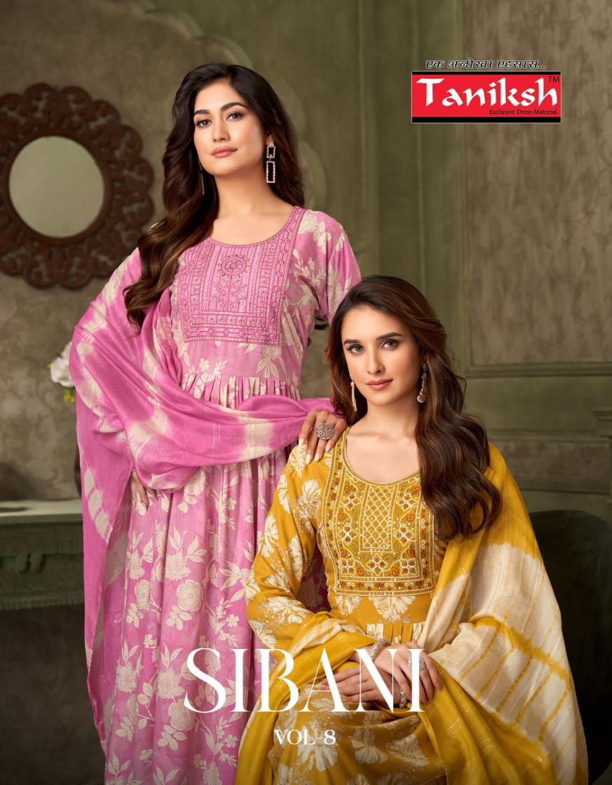 SIBANI VOL 8 BY TANIKSH RAYON FULL STITCH ELEGANT STYLE SUIT FOR LADIES