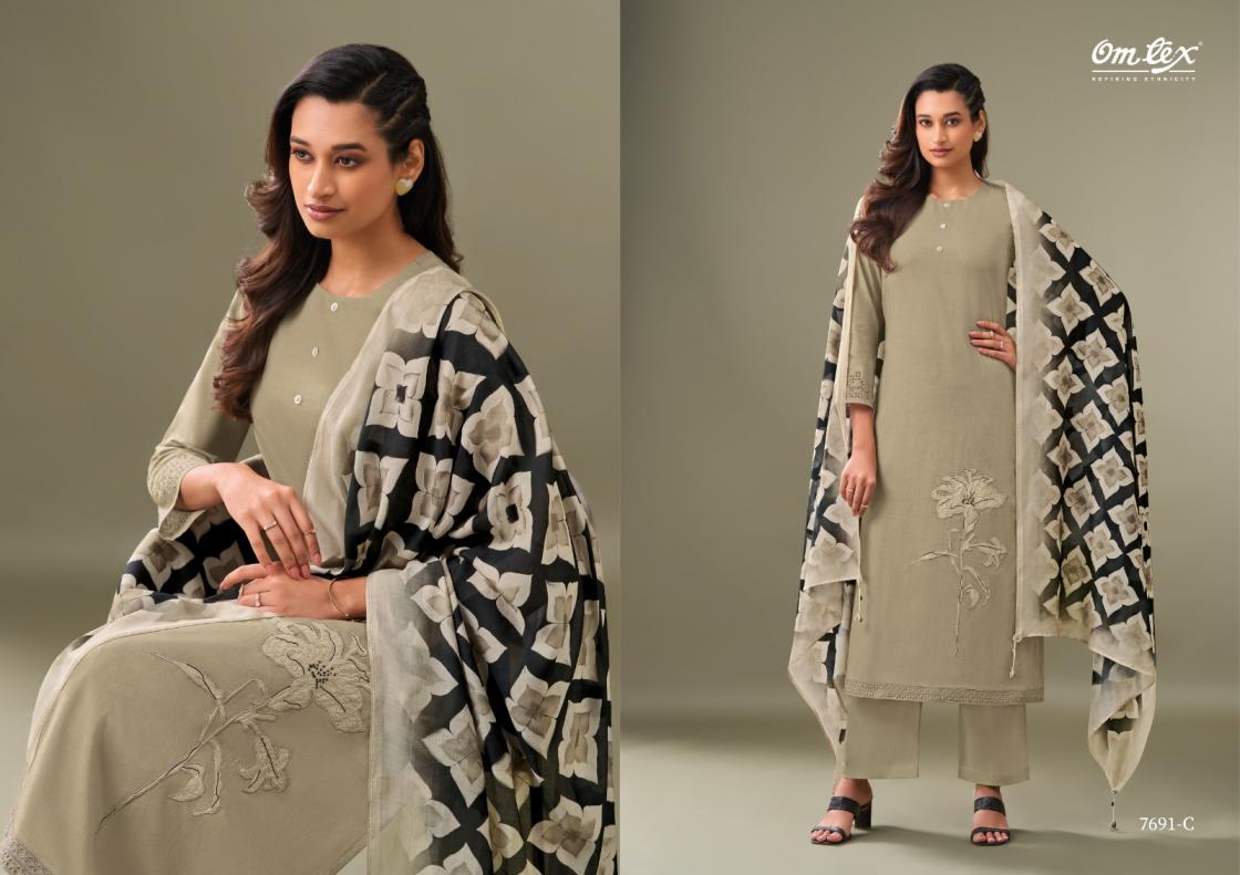 OMTEX ESTIVA LAWN COTTON COLOUR ADDITION SUIT FOR LADIES