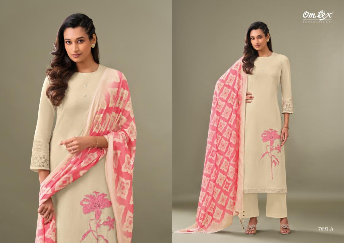 OMTEX ESTIVA LAWN COTTON COLOUR ADDITION SUIT FOR LADIES