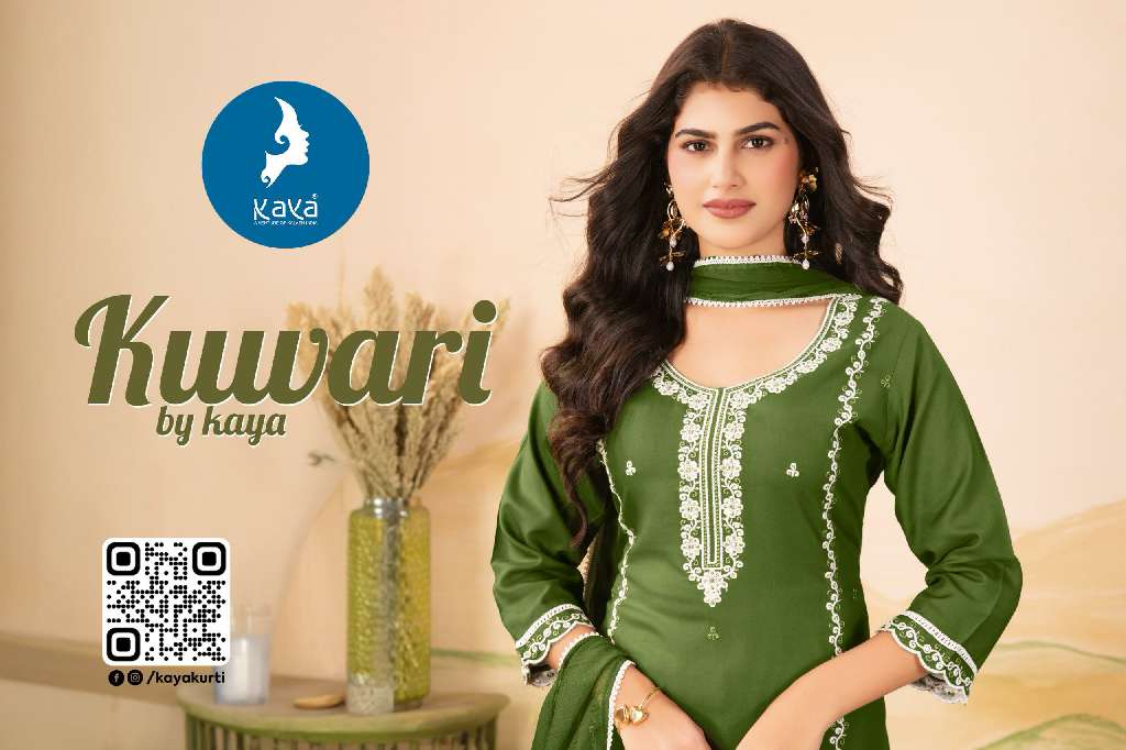 KAYA PRESENT KUWARI WHOLESALE PURE RAYON READYMADE STRAIGHT SUITS