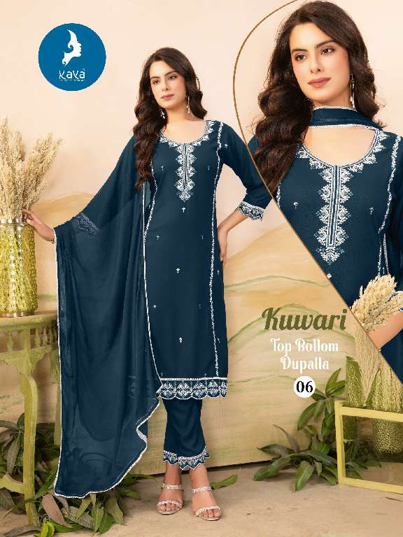 KAYA PRESENT KUWARI WHOLESALE PURE RAYON READYMADE STRAIGHT SUITS