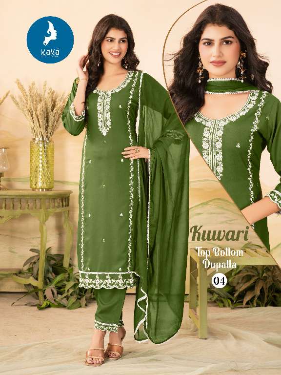 KAYA PRESENT KUWARI WHOLESALE PURE RAYON READYMADE STRAIGHT SUITS