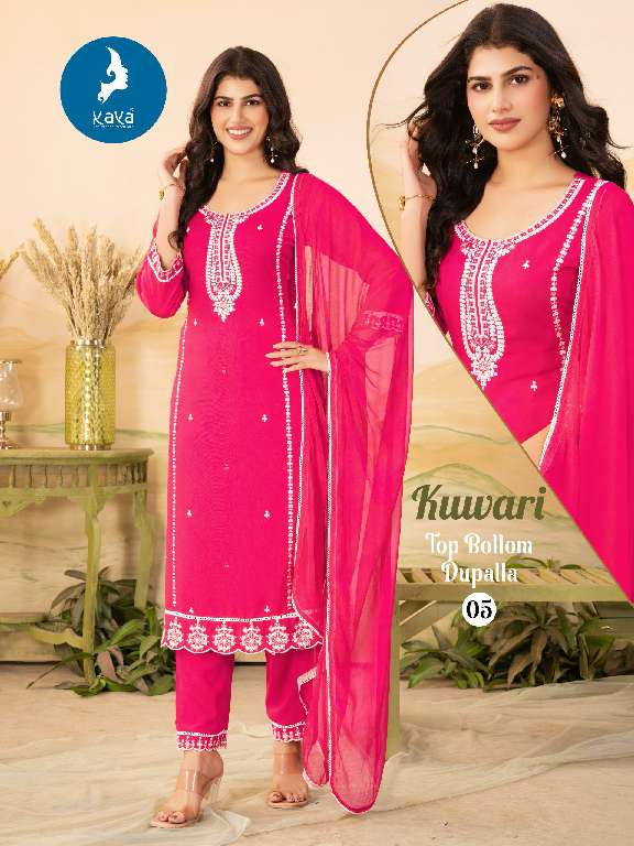 KAYA PRESENT KUWARI WHOLESALE PURE RAYON READYMADE STRAIGHT SUITS
