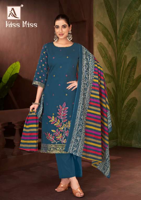 ALOK SUITS KISS MISS WHOLESALE PURE COTTON WITH WORK DRESS MATERIAL